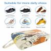 Cowboy Boots Shoe Bags,X-Large Travel Golf Shoes Pouch Bags Storage Organizer Accessories with Zipper & Handle for Men, Women, Kids, Traveling, Gym, Sport, Western Middle Century Boho Reteo Leaves view 3