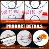 10 Pcs Basketball Clipboards Set for Coaches Include 2pcs 14"x9" Dry Erase Double Sided Basketball Whiteboard Equipment 6 Pcs Dry Erase Marker Pens and 2 Pcs Whistle, Sport Party Themed Gift view 3