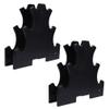INOOMP 2pcs Dumbbell Storage Rack Compact Plastic Stand for Hand Weights Space-saving Dumbbell Holder Black for Home Gym Organization view 1