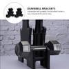 INOOMP 2pcs Dumbbell Storage Rack Compact Plastic Stand for Hand Weights Space-saving Dumbbell Holder Black for Home Gym Organization view 4