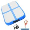 Air Mat Gymnastics Tumbling Mat, 3.3ft Inflatable Gymnastics Mat Gym Tumble Mat 4 Inch Thickness for Home Use/Training/Cheerleading/Yoga/Water Fun with Electric Pump,Blue view 1