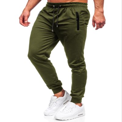 BUXKR Mens Casual Joggers Sweatpants for Jogging,Running or Athletic Activities,Army Green,S