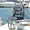 SUNDGORA Premium Marine Low Back Folding Boat Seat,Stainless Steel Screws Included,Charcoal/Black(2 Seats) view 2