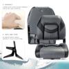 SUNDGORA Premium Marine Low Back Folding Boat Seat,Stainless Steel Screws Included,Charcoal/Black(2 Seats) view 3