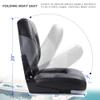 SUNDGORA Premium Marine Low Back Folding Boat Seat,Stainless Steel Screws Included,Charcoal/Black(2 Seats) view 4