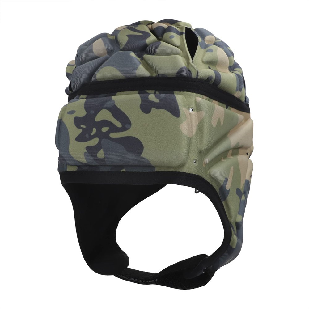 Adjustable Rugby Helmet Headguard Soft Padded Shell Hockey Head Guard Soccer Protective Headgear Scrum Cap 7v11 Flag Football Head Protector Support Soft Foam Autism Goalie Helmet for Adults Youth