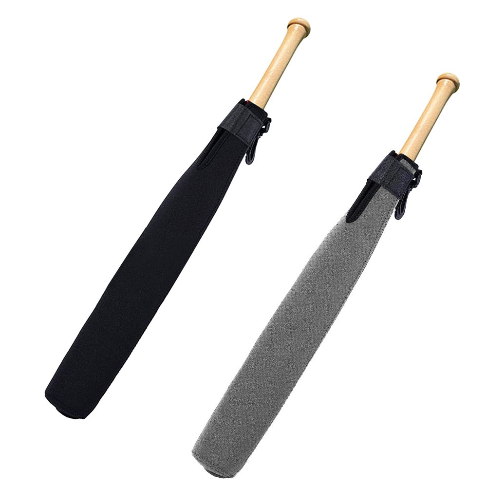 2 PCS Sleeve Protector & Handle Cover for Baseball & Softball | Lightweight Sleeves for Youth & Adults | Heater Cover with Hook Softball Accessories. (Black+Gray)