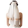 EllieWely Bachelorette Party Bridal Veil Headband Decorations, Bride To Be Gift, Wedding White view 1