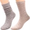 3 Pairs Women Winter Wool Cable Knit Crew Knee High Boot Socks,Size 5-11#W919 (Polyester Blend, Color D12) view 3