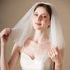 EllieWely Bachelorette Party Bridal Veil Headband Decorations, Bride To Be Gift, Wedding Ivory view 4
