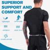 Football Padded Compression Shirt Men Chest Rib Protector Shoulder Back for Adult Football Baseball Softball Rugby Basketball view 4