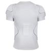 DGXINJUN Men Padded Compression Shirt Sports Short Sleeve Protective T-Shirt Shoulder Rib Chest Back Protector Pads Support Shirt for Adult Football Basketball Paintball Rugby Training (Large, White) view 3