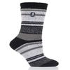 HEAT HOLDERS Women's Yasmine Multi Twist Stripe Socks Black/Light Grey/Women's 5-9 view 1