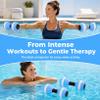 SEWACC 1 Pair Aquatic Exercise Dumbells Water Aerobics Floating Dumbbell Fitness Barbells EVA Water Hand Bars for Pool Exercises Water Fitness Equipment view 2