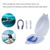 Pilipane Swimming Earplugs, 4pcs Soft Swimming Nose Clips Earplugs Set Watertight Noise Canceling Swim Dive Supplies, Keep Water Out Keep The earplugs in(Blue) view 2