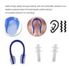 Pilipane Swimming Earplugs, 4pcs Soft Swimming Nose Clips Earplugs Set Watertight Noise Canceling Swim Dive Supplies, Keep Water Out Keep The earplugs in(Blue) view 3