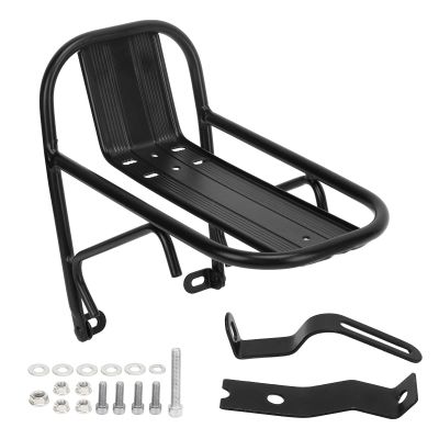 Pilipane Luggage Rack for Bikes, Carrier Bikes Front Rack Aluminum Bikes Front Racks Carrier Front Shelf for Mountain Bikes Accessories, Aluminum Alloy Luggage Tour Carrier Racks