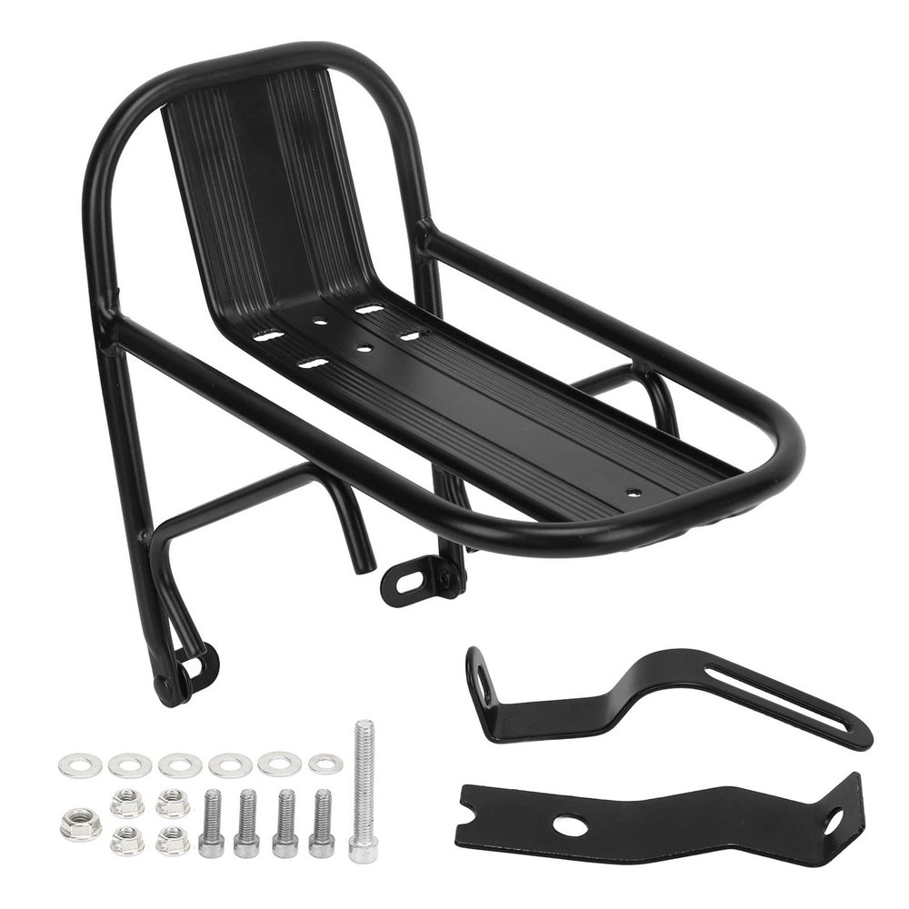 Pilipane Luggage Rack for Bikes, Carrier Bikes Front Rack Aluminum Bikes Front Racks Carrier Front Shelf for Mountain Bikes Accessories, Aluminum Alloy Luggage Tour Carrier Racks
