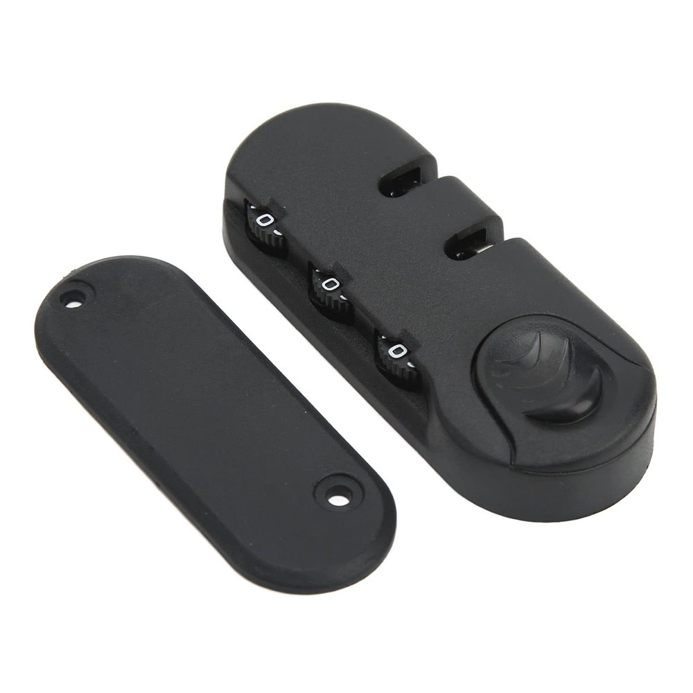 Luggage Lock,3 Digits Zinc Alloy Lock,Catch Plastic Frosted Appearance Black Suitcase Password Security Lock for Travel