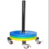 French Fitness Portable Bumper Plate Stacker Rack w/Wheels  Heavy-Duty 11-Gauge Steel Storage for Weight Plates, 360 Caster Wheels with Lock for Gyms & Home Fitness view 3