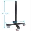 French Fitness Portable Bumper Plate Stacker Rack w/Wheels  Heavy-Duty 11-Gauge Steel Storage for Weight Plates, 360 Caster Wheels with Lock for Gyms & Home Fitness view 4