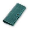 PEGAI Handmade Minimalist Design Checkbook Cover | 100% Distressed Full Grain Horse Leather Checkbook Wallet | Business Checkbook Binder | Clark (Turqoise) view 1