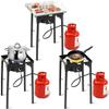 Happygrill Camping Stove Outdoor, High Pressure Single Burner Propane Gas Camp Stove w/Detachable Legs, 100,000 BTU Output, 0-20 PSI Regulator, Portable Camping Burner Picnic Cookout view 3