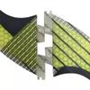 bohally Fiberglass+Honeycomb Surfboard Fin (3) Glass Flex Thruster Surf Fin Style G5 - Tri Fin Thruster Set Surfboard fins Size M Size fins view 2