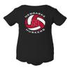 CornBorn Nebraska Infant Bodysuit - Huskers Volleyball Block N - Black - 6M view 1