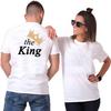 Matching Shirts for Couples Him and Her The King His Queen T-Shirts 3 Women XXL/Men M White view 2