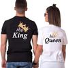 Matching Shirts for Couples Him and Her The King His Queen T-Shirts 3 Women XXL/Men M White view 3