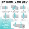 TECEUM [New 2025 Yoga & Mat Strap 2 in 1 Cotton 6 ft 8 ft 10 ft (30+ Colors) Adjustable Non-Slip Belt for Yoga, Pilates, Stretching, Physiotherapy, Fitness & Home Workout for Carrying Mats view 3