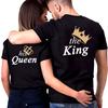 Matching Shirts for Couples Set for Him and Her The King His Queen T-Shirts Matching Outfits 54 Women XL/Men L Black view 1