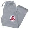 CornBorn Nebraska Sweatpants - Premium Fleece Huskers Volleyball Block N - Gray - 2X view 1