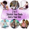 TECEUM Yoga Strap & Mat Strap  2 IN 1  Cotton  6 ft 8 ft 10 ft (30+ colors)  Adjustable Non-Slip Belt for Yoga, Pilates, Stretching, Physical Therapy, Fitness & Home Workout  For Carrying Mats view 2