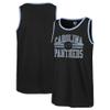 47 Men's Black Carolina Panthers Winger Franklin Tank Top view 1