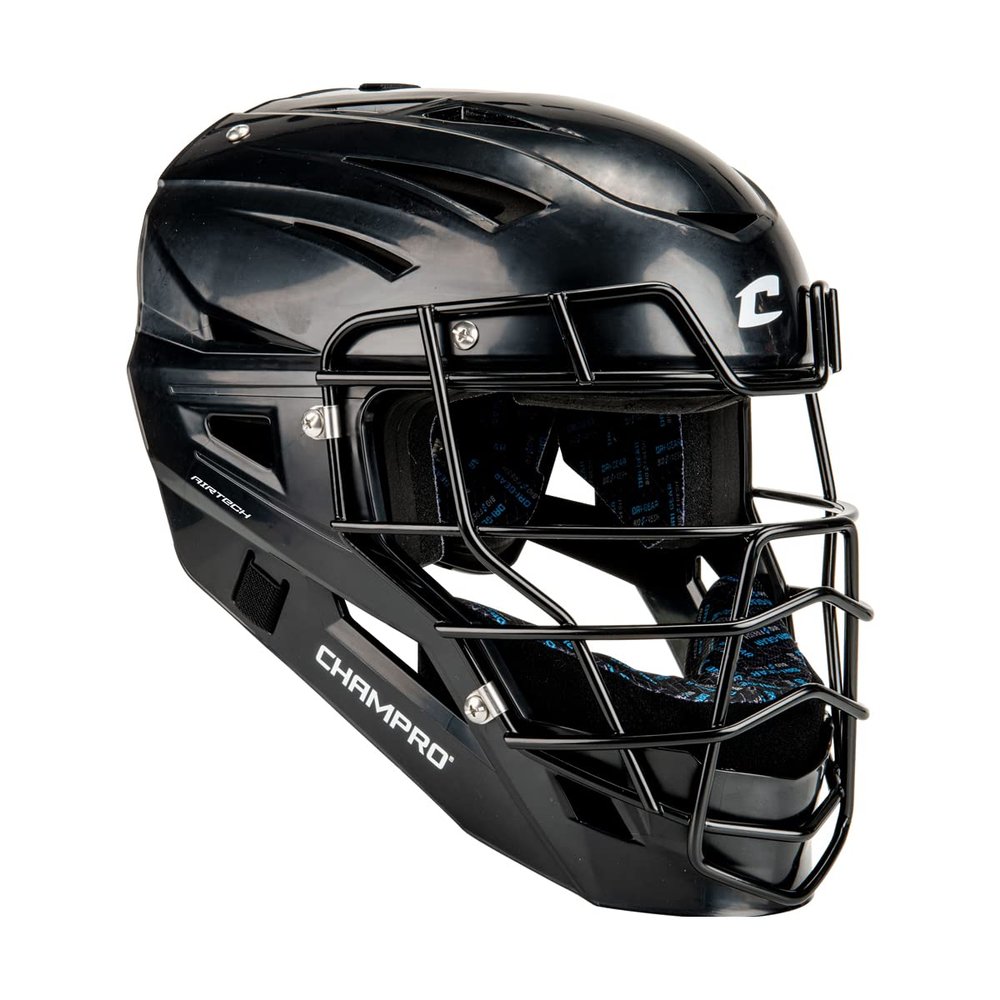 Champro HX Cannon Uncoated Catcher's Mask, Large, Black