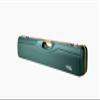 Negrini Ultra-Compact Hard Travel Case for Single-Shot Rifles up to 24" Barrel with Scope Storage, TSA Locks, Green/Nespola Leather/Brown view 2