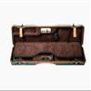 Negrini Ultra-Compact Hard Travel Case for Single-Shot Rifles up to 24" Barrel with Scope Storage, TSA Locks, Green/Nespola Leather/Brown view 4