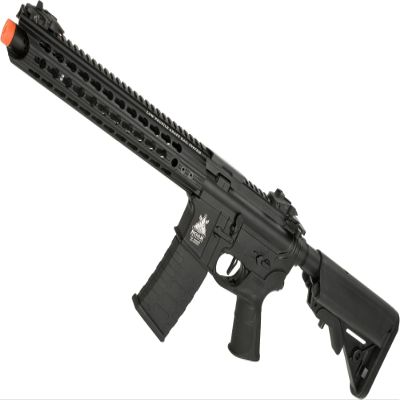 Evike Airsoft - APS ASR116 Electric Blowback Airsoft M4 AEG (Color: Black/Crane Stock)