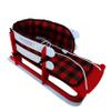 Snow Sled for Toddlers, with Cushion Pad and Seat Belt Red view 1