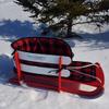 Snow Sled for Toddlers, with Cushion Pad and Seat Belt Red view 2