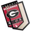 College Flags & Banners Co. Georgia Bulldogs Heritage Logo History Banner and Wood Banner Frame view 1