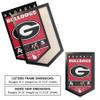 College Flags & Banners Co. Georgia Bulldogs Heritage Logo History Banner and Wood Banner Frame view 2