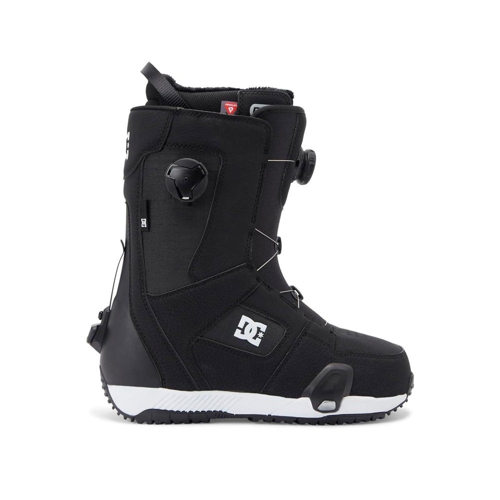 DC Men's Phase BOA Pro Step On Adjustable Durable Medium-Flex Ventilated Snowboard Boots with Insulated Liner & Molded Insole, Black/White, 11.5