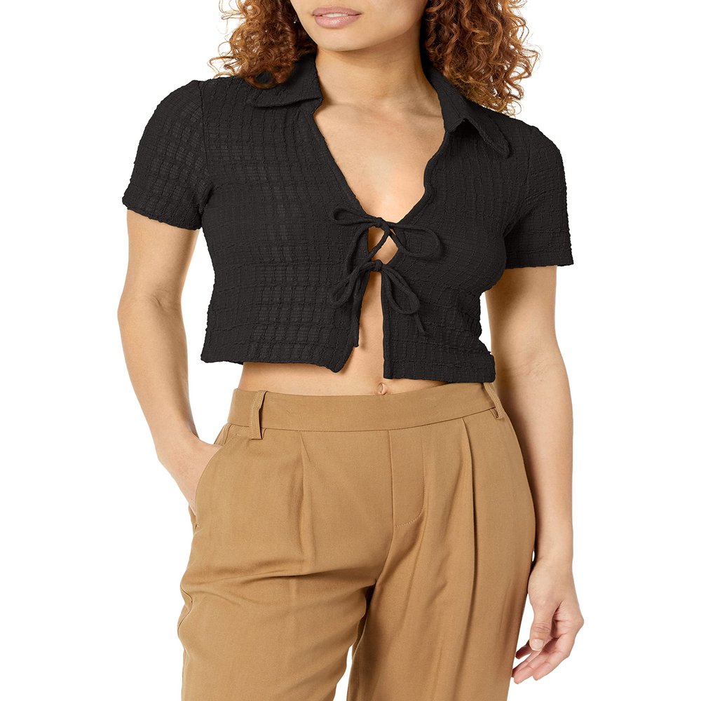 ASTR The Label Women's Zoey TOP, Black, XS