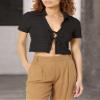 ASTR The Label Women's Zoey TOP, Black, XS view 3