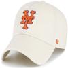 '47 MLB Natural Clean Up Adjustable Hat Cap, Adult One Size (New York Mets Natural) view 1