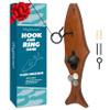 Play Platoon Hook and Ring Game with Bottle Opener and Magnetic Cap Catch - Wood Ring Toss Game for Adults, Fish Tiki Design view 1