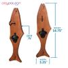 Play Platoon Hook and Ring Game with Bottle Opener and Magnetic Cap Catch - Wood Ring Toss Game for Adults, Fish Tiki Design view 2